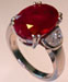 Three Stone Ring - Ruby - 13.10 grams, Platinum