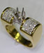 Engagement Ring - 6.00 grams, White/Yellow Gold 18 Karat