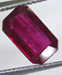 Ruby 2.1 (2.10) carat, Emerald Cut Origin: Burma